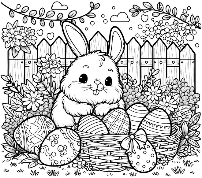malvorlage-hase-ostereier-fuer-kinder