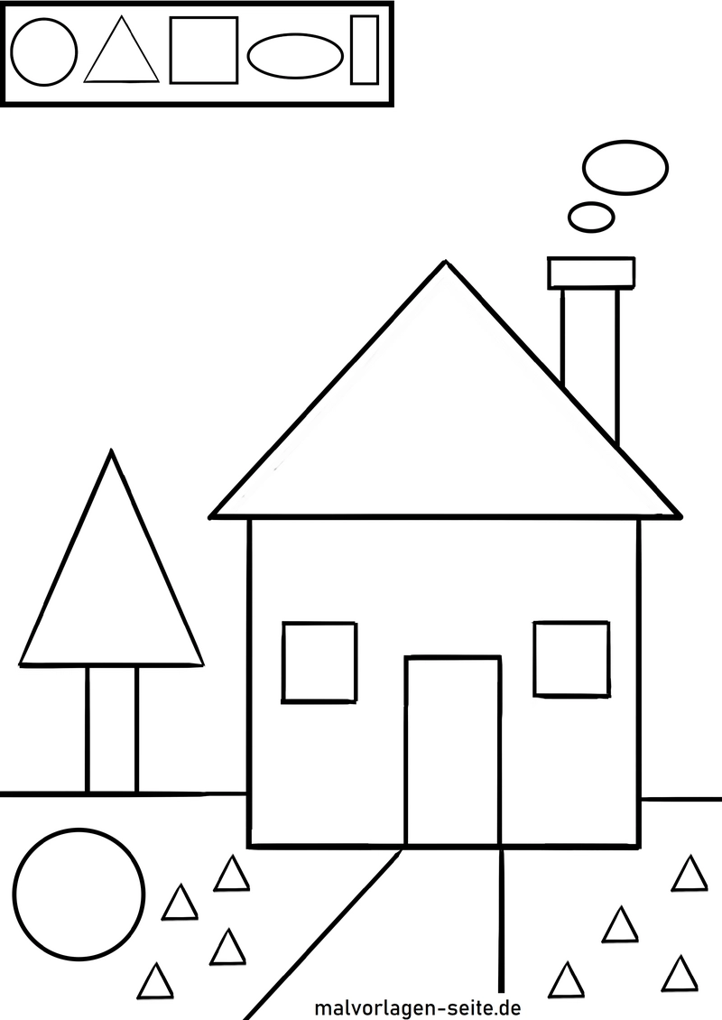 malvorlage-haus-geometrie-natur-umwelt