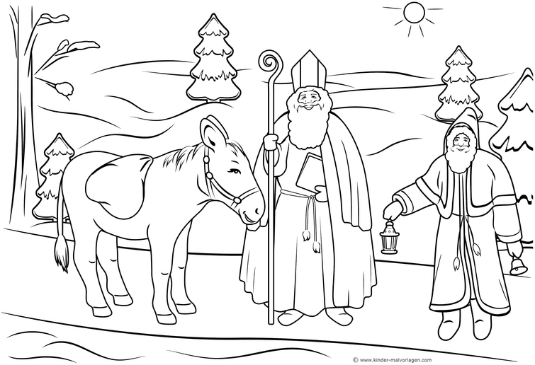 malvorlage-heilig-nikolaus-mit-esel-und-helfer