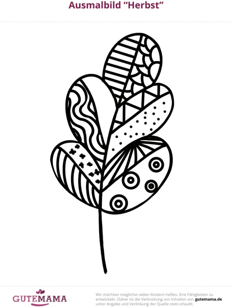 malvorlage-herbst-buntes-blatt-mit-mustern