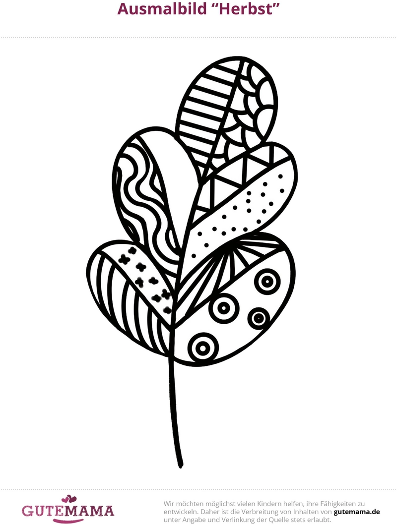 malvorlage-herbst-buntes-blatt-mit-mustern