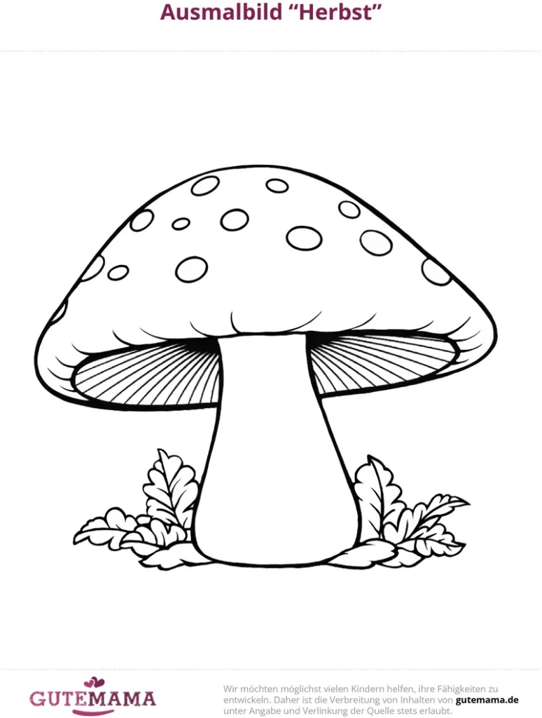 malvorlage-herbst-fliegenpilz-ausmalbild
