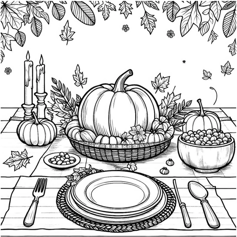 malvorlage-herbstkuerbis-und-deko