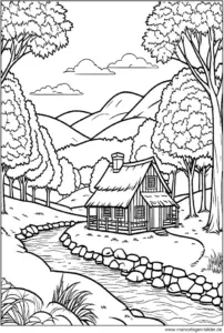 malvorlage-herbstlandschaft-mit-haeuschen