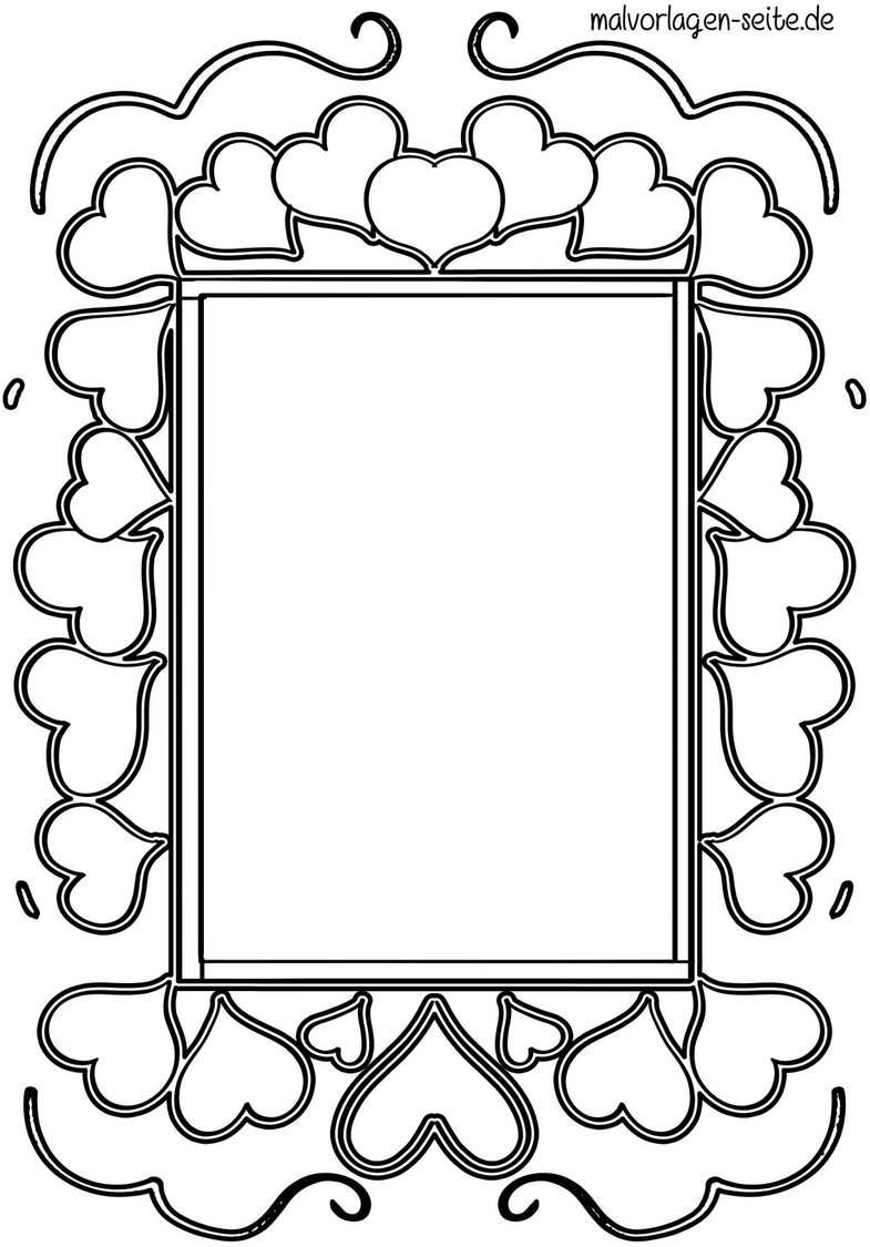 malvorlage-herzen-rahmen-kreativ-ausmalen