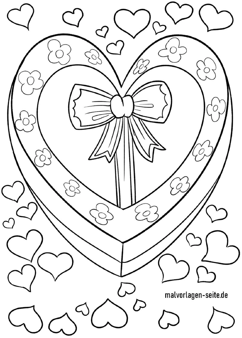 malvorlage-herzschachtel-blumen-herzen