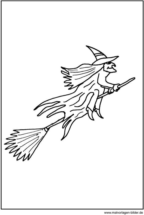 malvorlage-hexe-fliegende-hexe