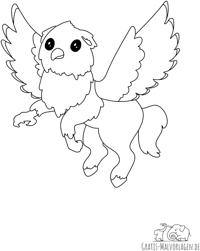 malvorlage-hippogryph-mit-fluegel-und-pferdekoerper