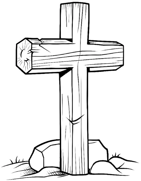 malvorlage-holzkreuz-in-der-natur