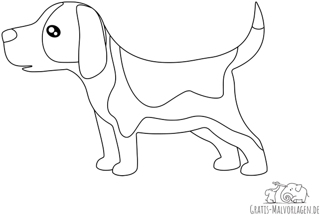 malvorlage-hund-beagle-ausmalen