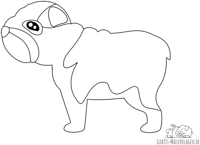 malvorlage-hund-bulldogge-ausmalen