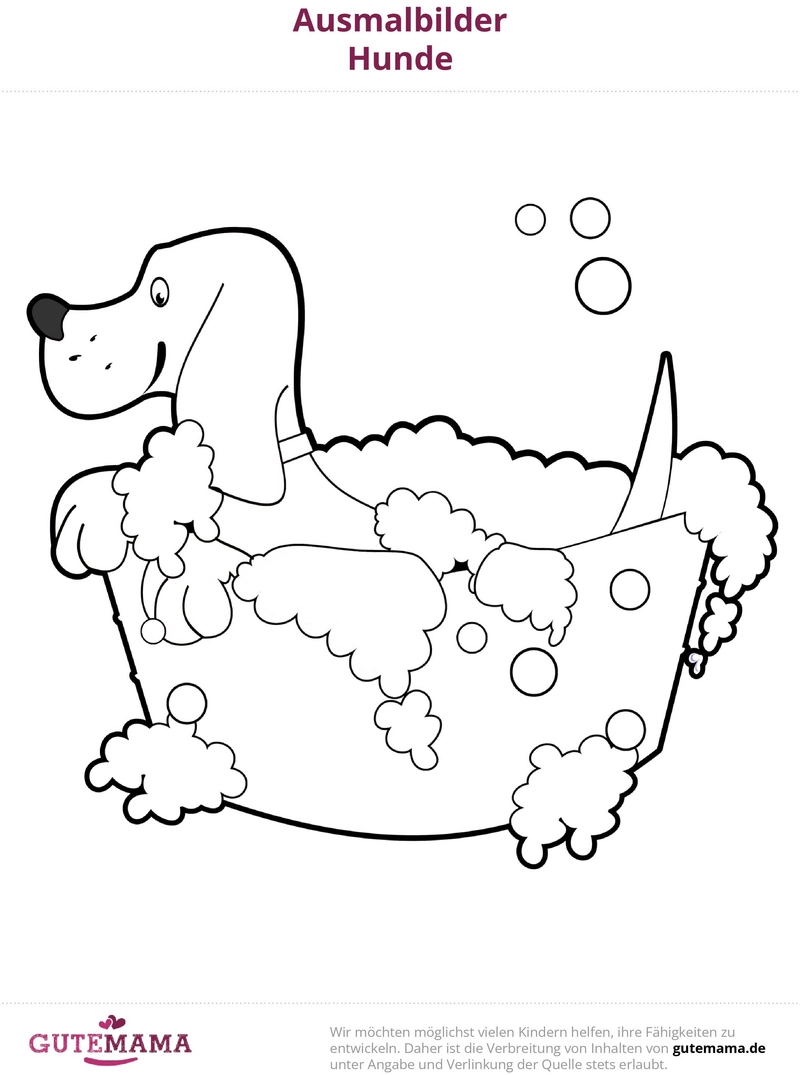 malvorlage-hund-in-badewanne-ausmalen