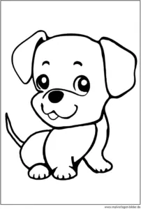 malvorlage-hund-niedlich-ausmalen