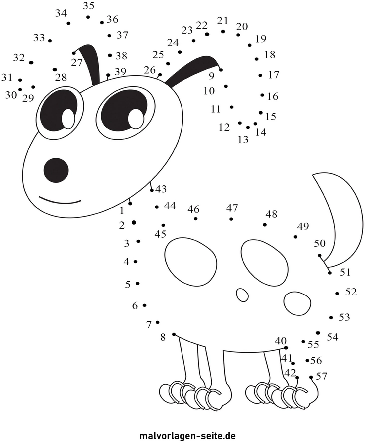malvorlage-hund-punkte-verbinden