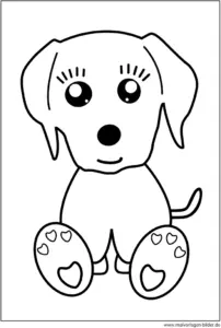 malvorlage-hundebaby-ausmalbild