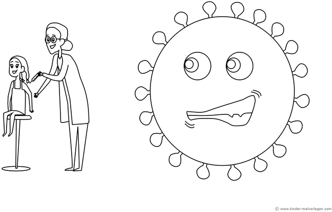 malvorlage-hygiene-friseurin-virus