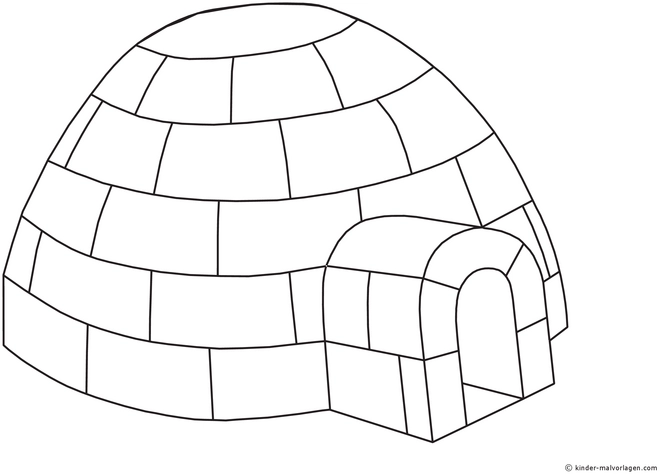 malvorlage-iglu-aus-steinen-geometrisch