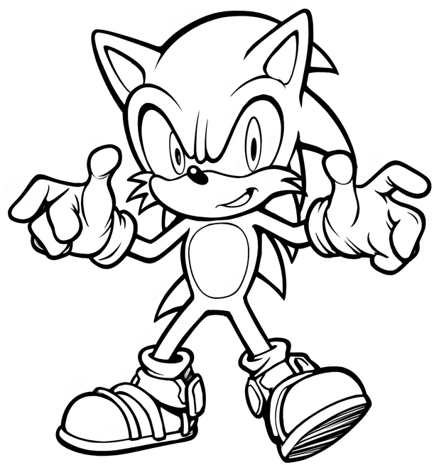 malvorlage-ikonischer-charakter-dynamische-pose