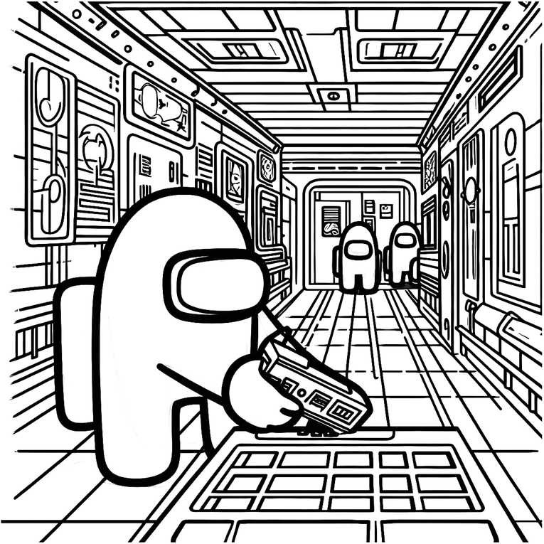 malvorlage-intergalaktische-astronauten-im-raumanzug