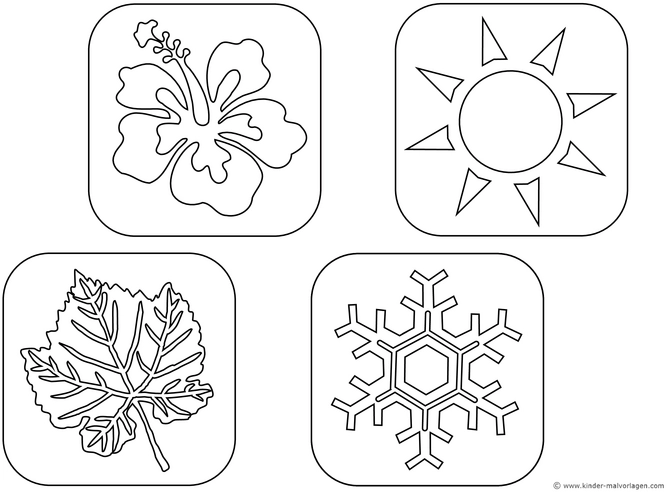 malvorlage-jahreszeiten-blumen-wetter-symbolen