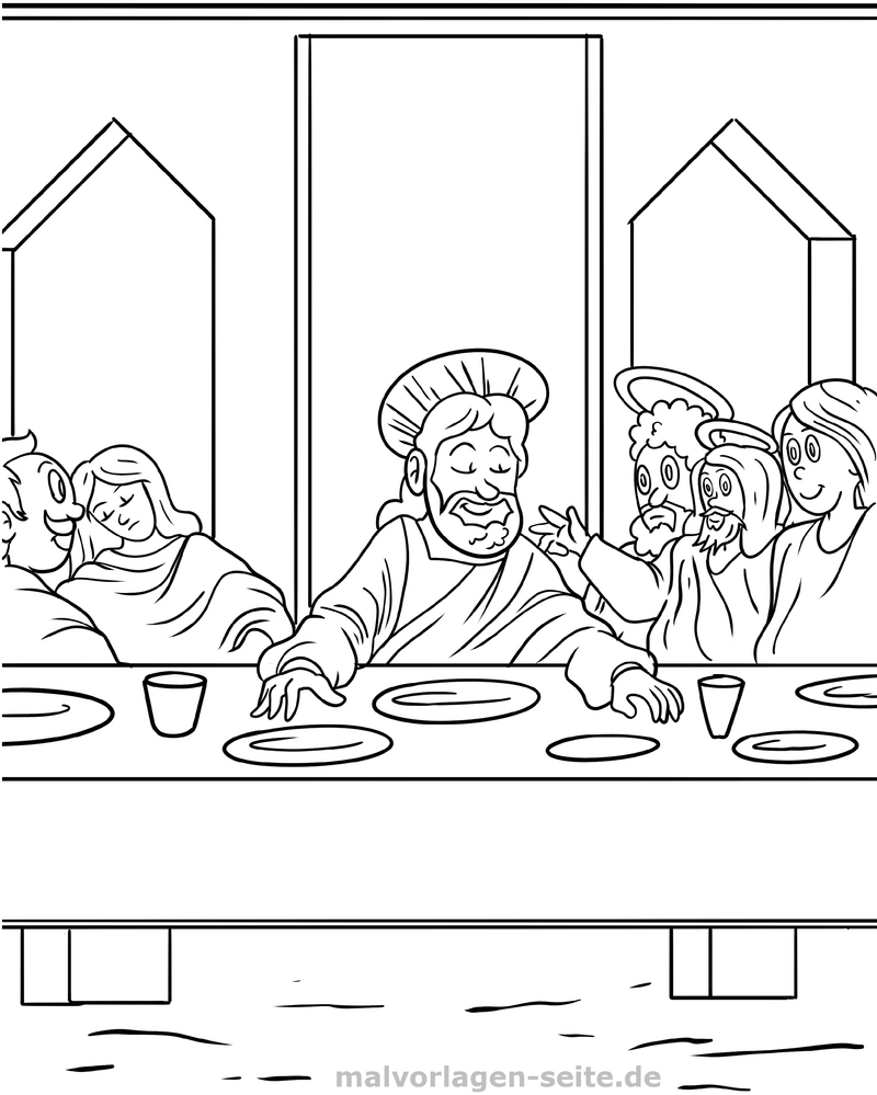 malvorlage-jesus-abendmahl-ausmalen