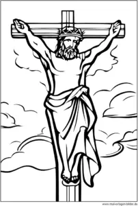 malvorlage-jesus-am-kreuz-ausmalbild
