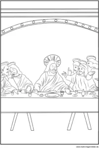 malvorlage-jesus-und-die-apostel-letztes-abendmahl