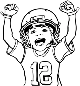malvorlage-jubelnder-footballspieler-nummer-12