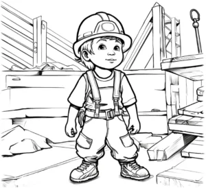 malvorlage-junge-bauarbeiter-auf-baustelle