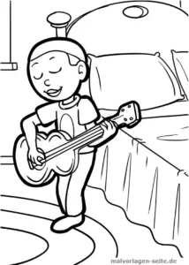 malvorlage-junge-gitarre-ausmalen