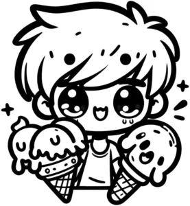 malvorlage-junge-mit-eistueten