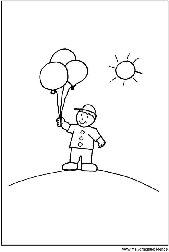 malvorlage-junge-mit-luftballons