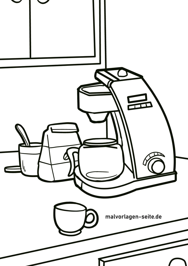malvorlage-kaffeeautomat-mit-kanne-und-zuckerdose