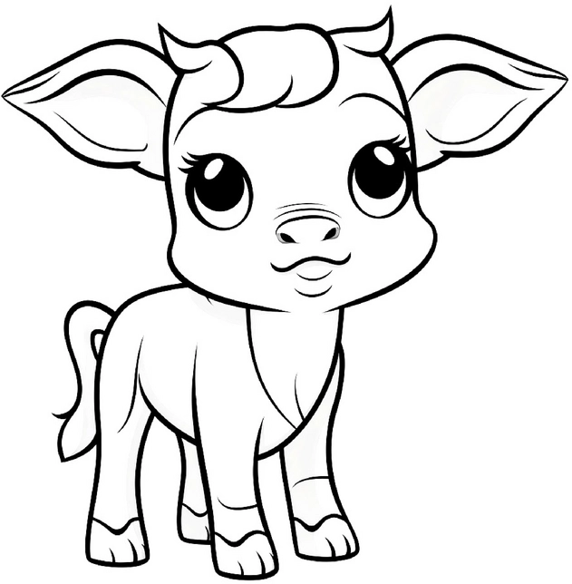 malvorlage-kalb-ausmalbild-kinder-gestalten