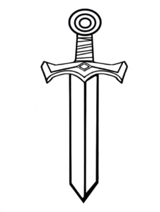 malvorlage-kampfschwert-ausmalbild