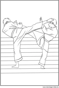malvorlage-karatekaempfer-ausmalbild