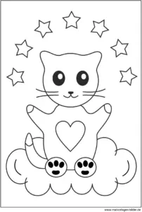 malvorlage-katze-auf-einer-wolke