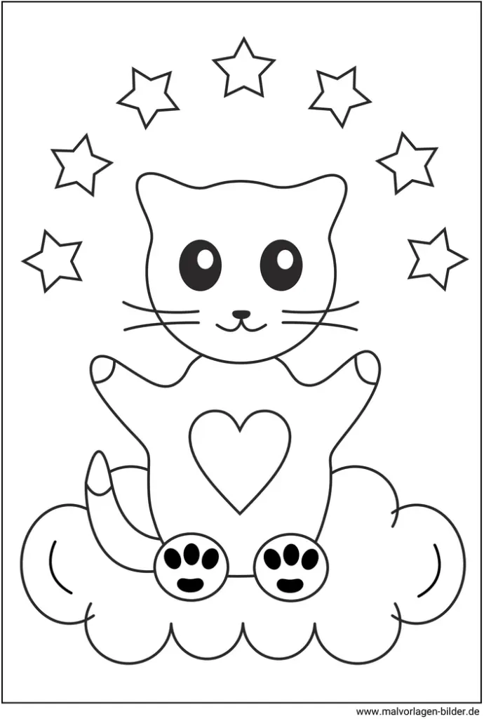 malvorlage-katze-auf-einer-wolke