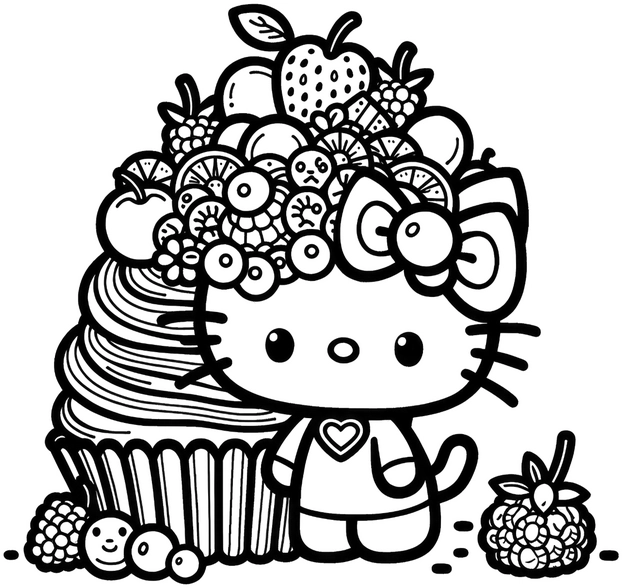 malvorlage-katze-cupcake-ausmalbild