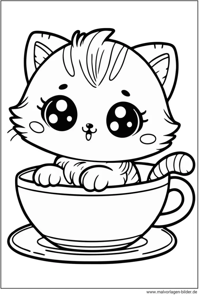 malvorlage-katze-in-tasse-ausmalbild