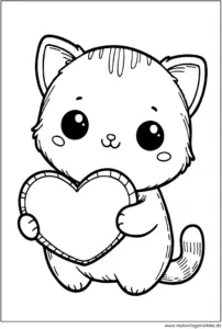 malvorlage-katze-mit-herz