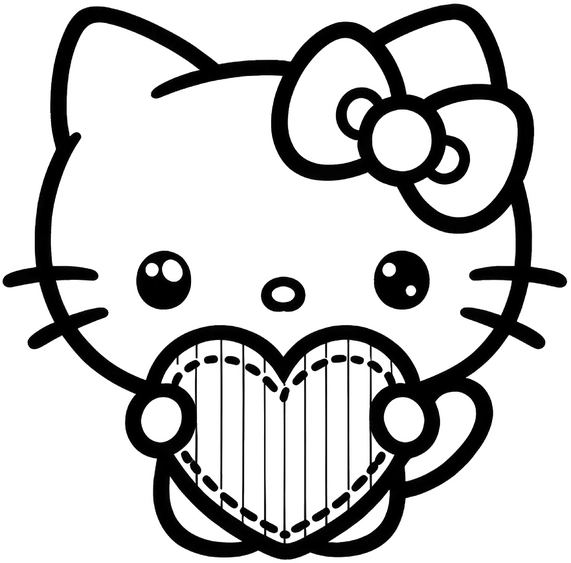 malvorlage-katze-mit-herz-ausmalbild