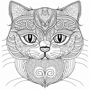 malvorlage-katze-mit-mandala-mustern