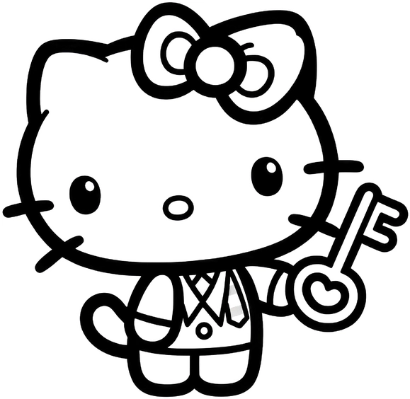 malvorlage-katze-mit-schluessel-fuer-kreative-ausmalstunden