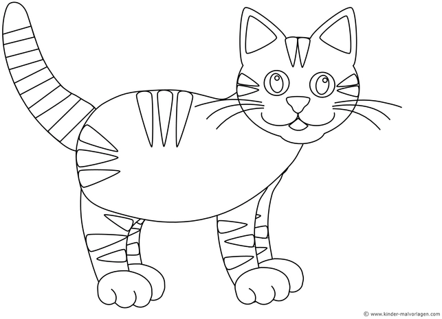 malvorlage-katze-mit-streifen-ausmalen