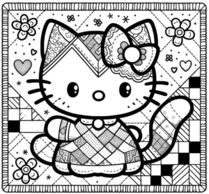malvorlage-katze-patchwork-ausmalbild