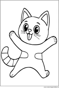 malvorlage-katze-springt-und-freut-sich