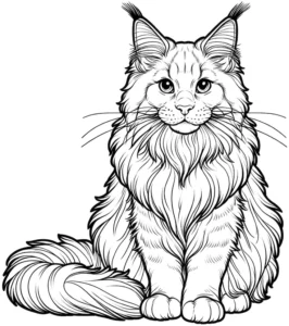 malvorlage-katze-ueppiges-fell-und-grosse-augen