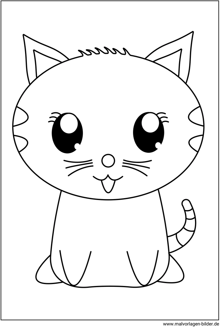 malvorlage-kawaii-katze-ausmalbild
