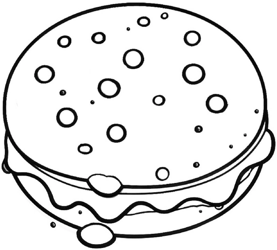malvorlage-keks-mit-glasur-und-luftblasen